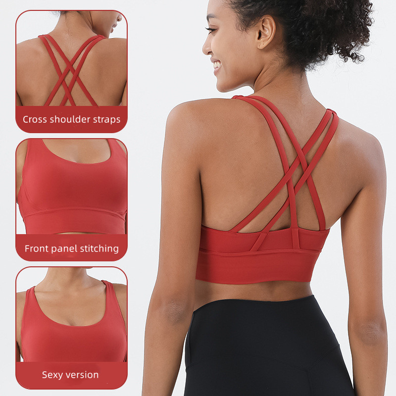 Mới Chéo Lưng Nylon Tập Yoga T - đánh giá và giá Quick Dry Underwear