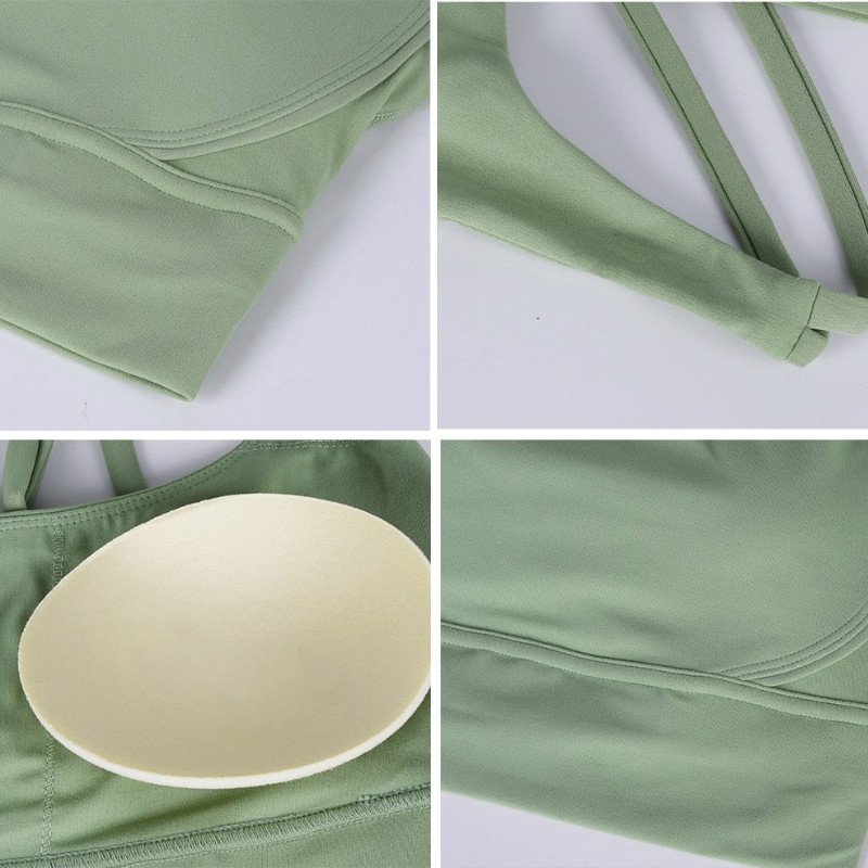 Mới Chéo Lưng Nylon Tập Yoga T - đánh giá và giá Quick Dry Underwear